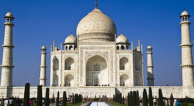 Um Indiens Sehenswürdigkeiten – hier der Taj Mahal – geht es in den Seminaren des Fremdenverkehrsamtes