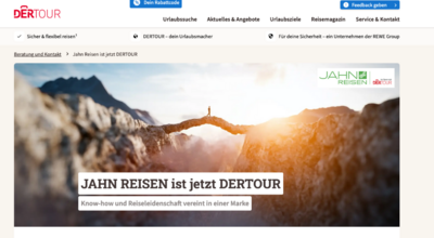 Das Jahn-Reisen-Portfolio ist nun bei Dertour zu finden