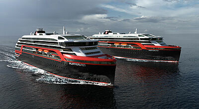 Die beiden neuen Expeditionsschiffe von Hurtigruten werden 2019 und 2020 in Dienst gestellt