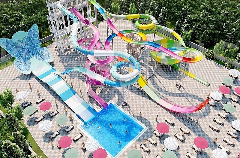 Auch für kleineres Budget geeignet: Rutschen im neu erbauten Dream Fun World in Side-Kumköy