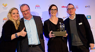 Schauinsland-Reisen gewann den Globus Award in der Kategorie "Bester Reisebüro-Service Veranstalter"