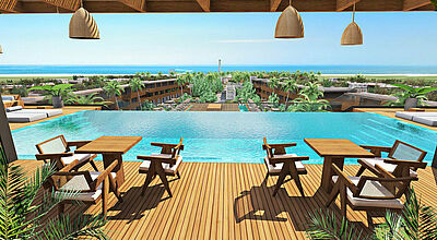 Ab dem 1. Juni 2023 will der Aldiana Club Side Beach Gäste empfangen. Modell: DER Touristik Hotels & Resorts