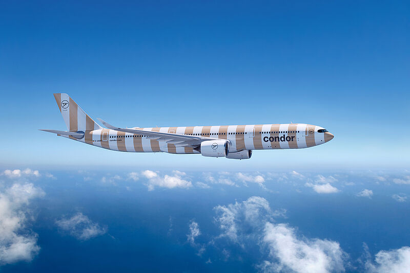Einer von 18 neuen Jets: Ein A330 Neo von Condor in der Farbe „Beach“