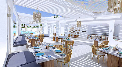Griechisches Restaurant im Meraki Resort Sharm El Sheikh. Foto: Sunrise Resorts & Cruises Griechisches Restaurant im Meraki Resort Sharm El Sheikh. Foto: Sunrise Resorts & Cruises