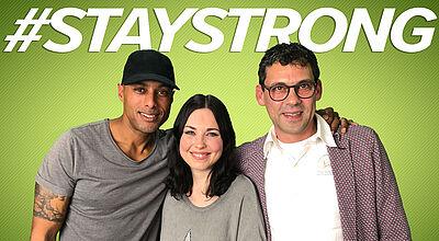 Das Stay-Strong-Team (von links): Jay Delano, Angela Rita und Thomas Beigott. Foto: Rene Krüger