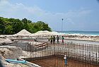 Der Pool im Hondaafushi Island Resort ist noch in Bau