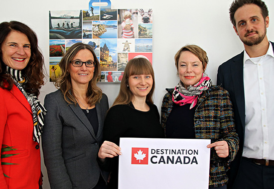 Das neue Team von Destination Canada (von links): Gabi Romberg , Kirsten Bungart, Nina Brauckmann, Barbara Ackermann, Thomas Vogler