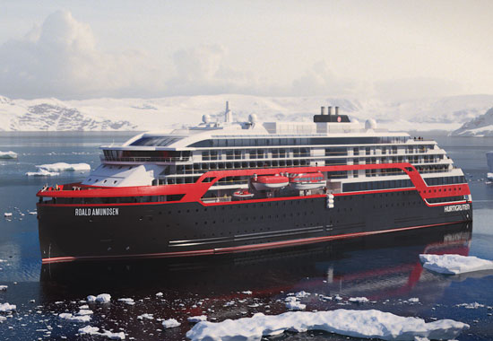 Der Hurtigruten-Neubau Roald Amundsen geht erst 2019 in Dienst