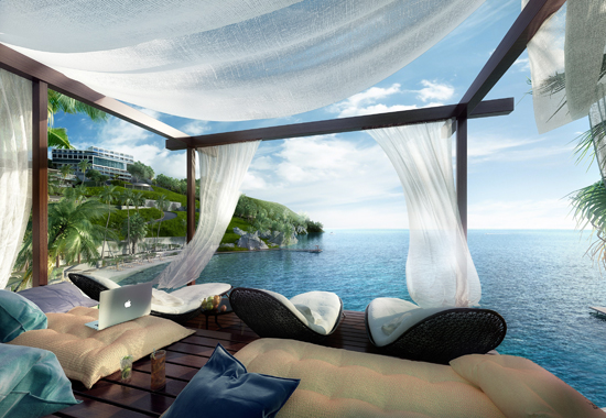 Das Lux Bodrum liegt auf einer Landzunge an der Ägäis