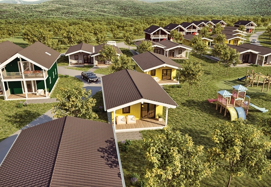 Die ersten 33 der insgesamt 70 Häuser im Feriendorf Thale im Harz empfangen ab Ende Juli Gäste Die ersten 33 der insgesamt 70 Häuser im Feriendorf Thale im Harz empfangen ab Ende Juli Gäste