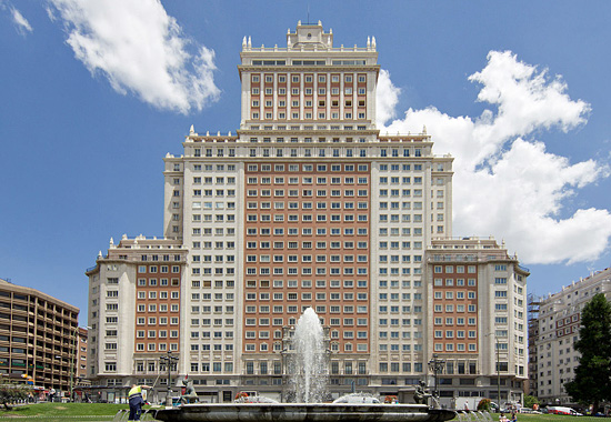 Edificio Espana: In diesem Gebäude wird es bald das Riu Plaza Madrid geben.