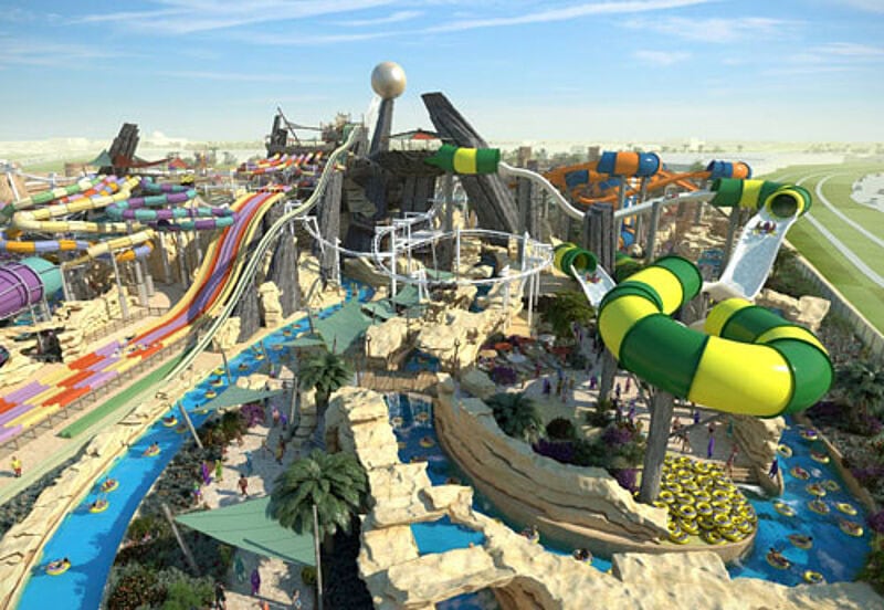 In Kürze eröffnet in Abu Dhabi die Yas Waterworld mit 43 Rutschen und Fahrgeschäften