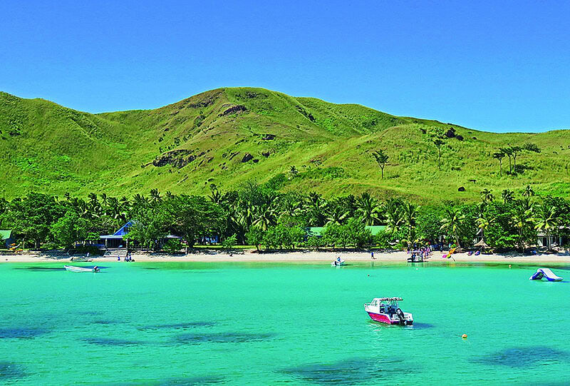 So sieht ein typischer Küstenstreifen auf den Yasawa-Inseln aus