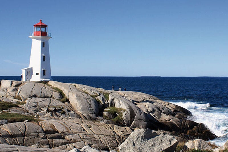 Wahrzeichen: Der Leuchtturm von Peggy’s Cove an der Atlantikküste von Nova Scotia.