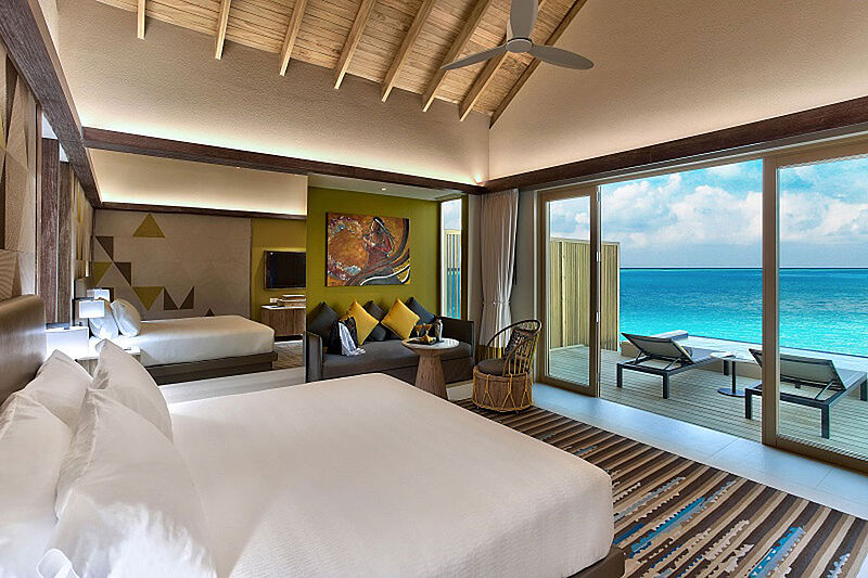 Das Hard Rock Hotel Maldives verfügt natürlich auch über Overwater-Villen