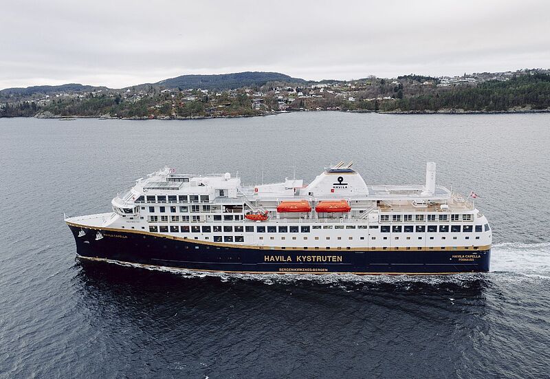 Die Havila Capella kreuzt ab 28. Juni wieder planmäßig entlang der norwegischen Küste. Foto: Havila Voyages