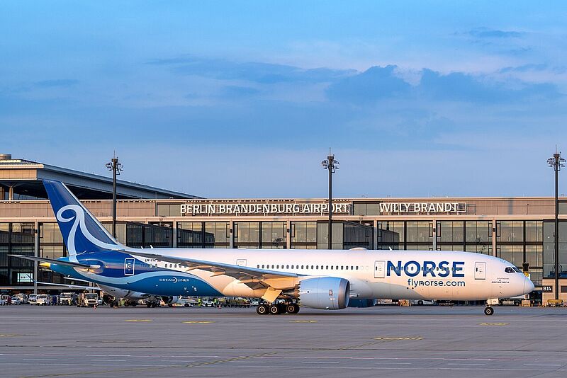 Norse Atlantic sorgt in Berlin momentan wohl eher für Enttäuschung. Foto: Flughafen Berlin Brandenburg