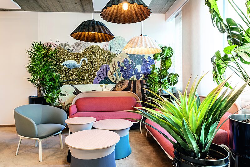 Stylisch und gemütlich: der Aufenthaltsraum
