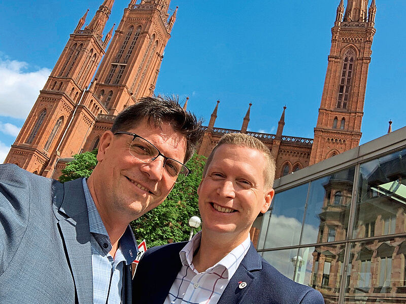 Deutschland-Chef Andreas Nüssel und Vertriebsleiter Alexander Boysen beim ta-Gespräch in Wiesbaden