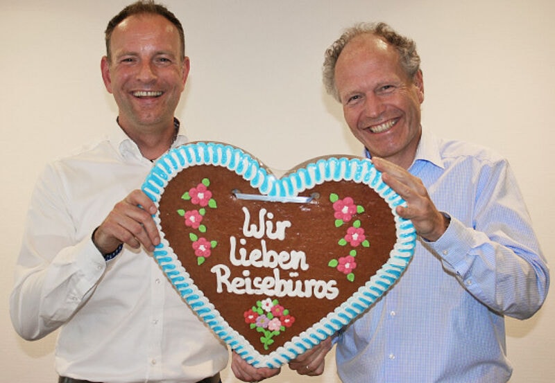 Auf Augenhöhe mit dem Vertrieb: TUI-Vertriebsdirektor Michael Knapp (rechts) und Ansgar Seibt, Leiter Key-Account und B2B-Marketing