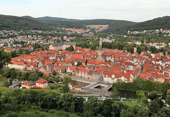 Blick von der Tillyschanze auf Hann. Münden: Schon Alexander von Humboldt war von der Lage der Stadt fasziniert.