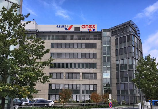 Die Zentrale von Anex Tour und Azur Air in Düsseldorf