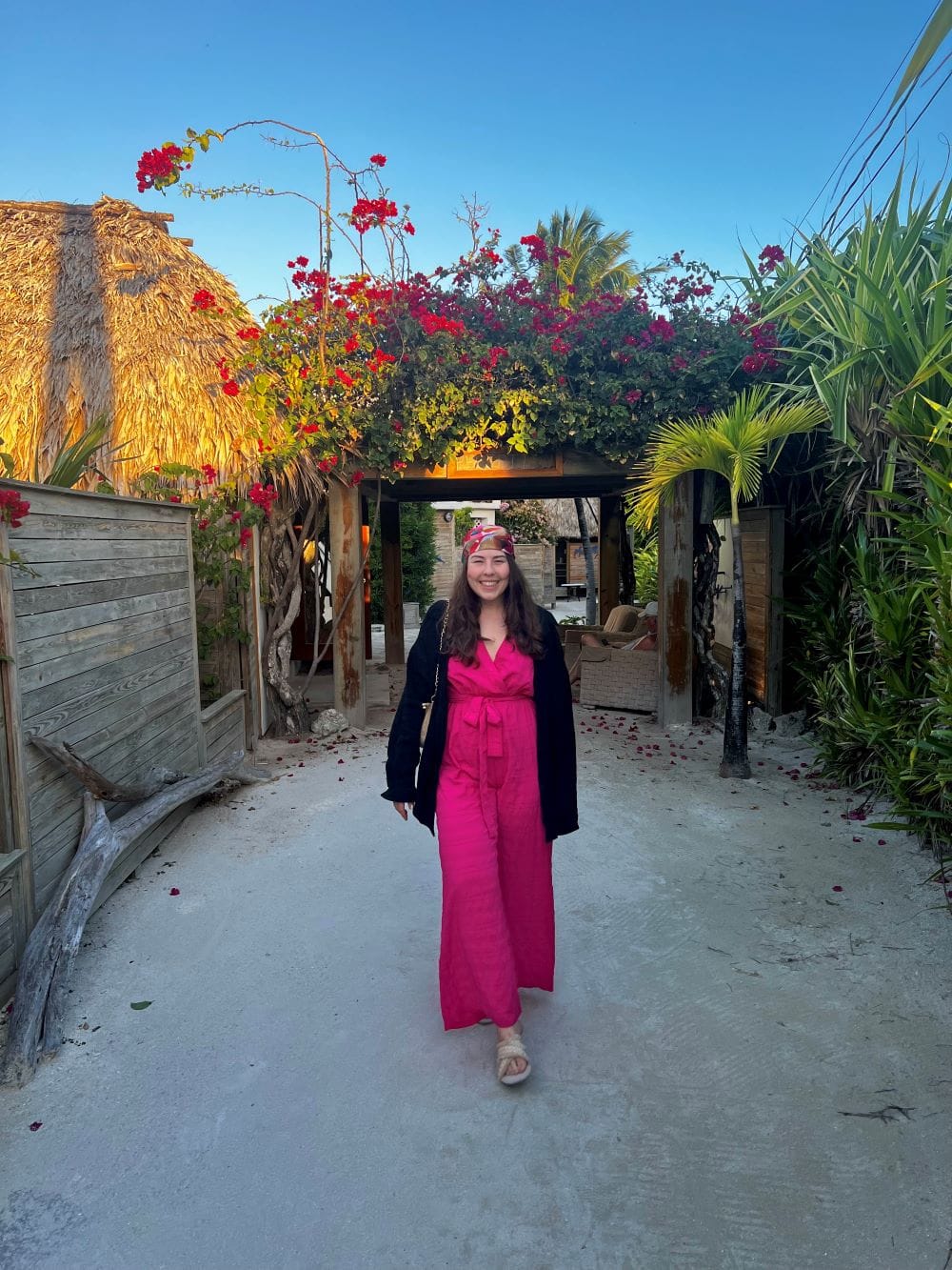 Carolin Muhs im Mata Rocks Hotel auf Ambergris Caye