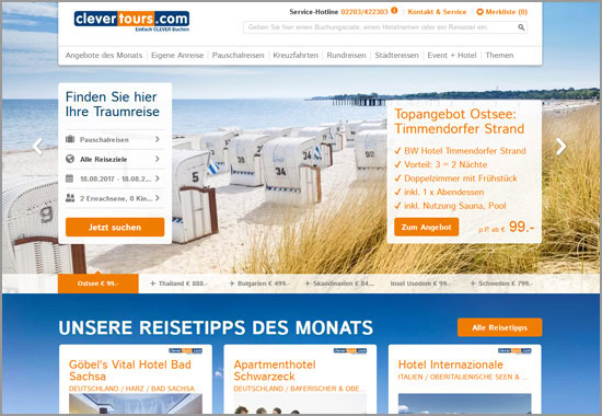 Clevertours, die bisherige White-Label-Marke von DER Touristik, wird breiter aufgestellt