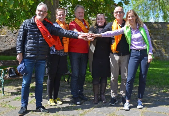 Der Vorstand von links: Manfred Häupl, Susana Ceron Baumann, Lutz Müller, Petra Thomas (Geschäftsführerin), Kai Pardon, Annette Paatzsch