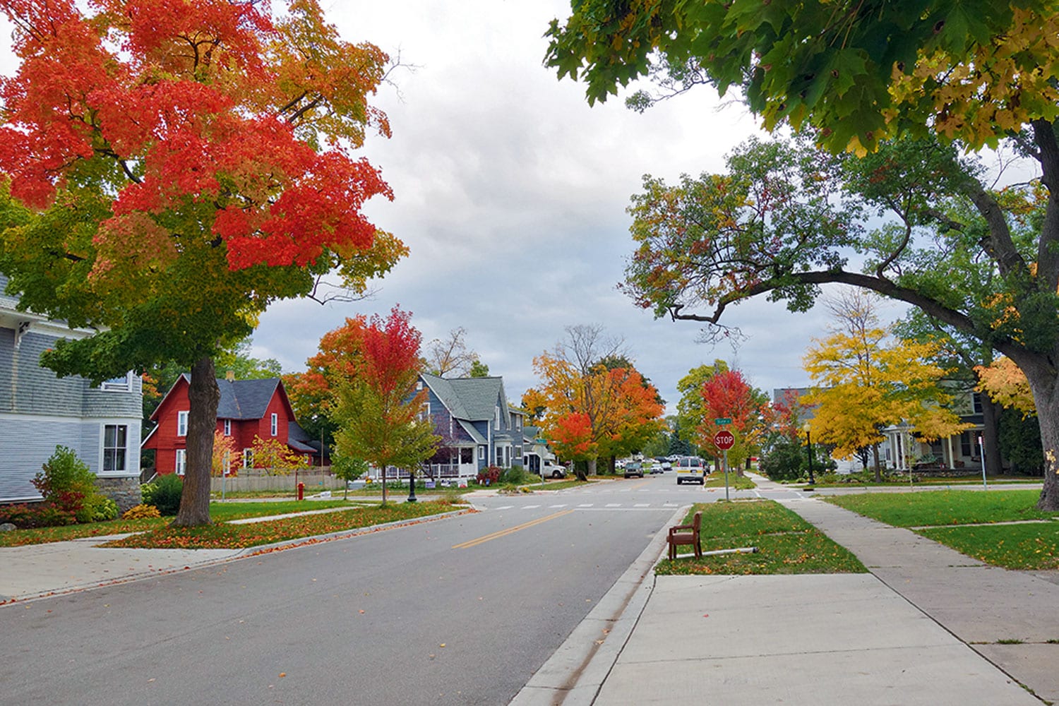 Na bitte, geht doch! Laubfärbung in Traverse City am Michigansee