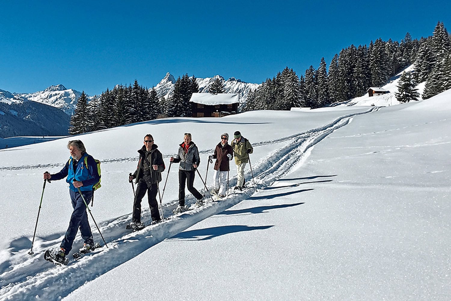 Eine Schneeschuhtour am Bartholomäberg