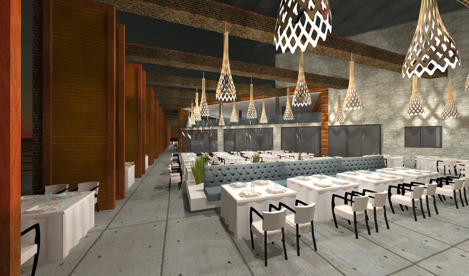 Eines der Restaurants in der neuen Clubanlage