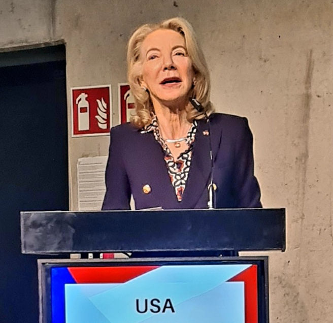 Botschafterin Amy Gutmann versprühte während der ITB großen Optimismus. Foto: sl