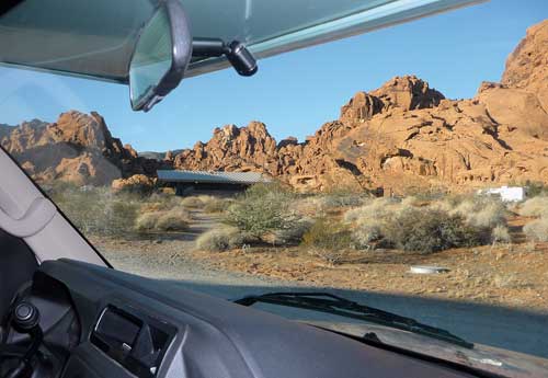 Mehr Natur geht nicht: Campground im Valley of Fire, knapp 100 Kilometer von Las Vegas entfernt