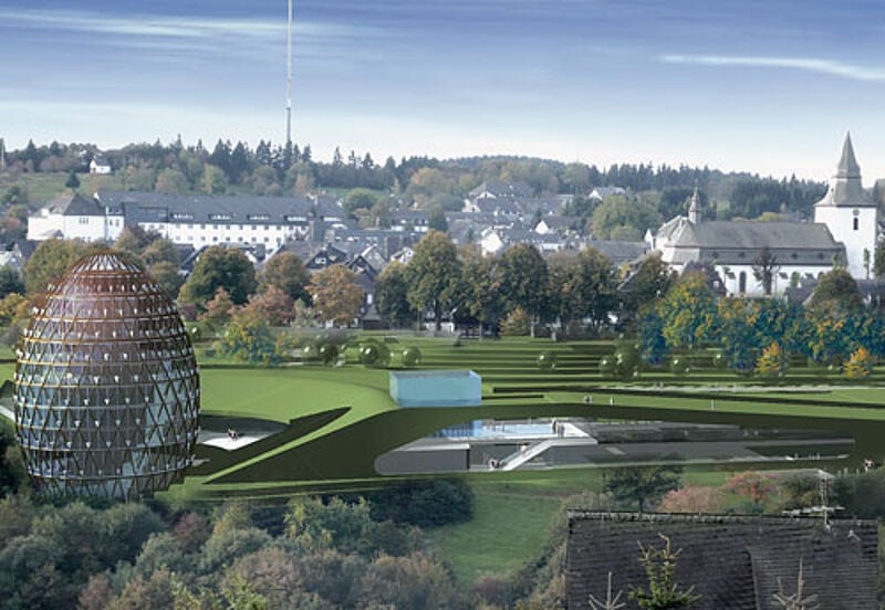 Außen Ei, innen Hotel: das Superior Vital Resort Oversum