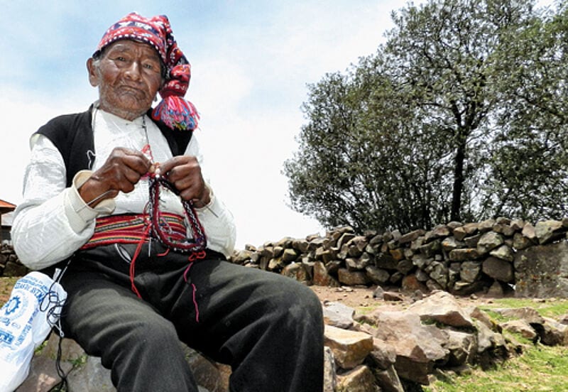 Stricken ist auf Taquile Männersache.