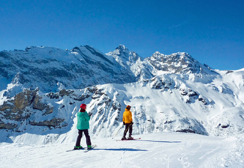 Auf der Piste in der Jungfrau-Region unterwegs