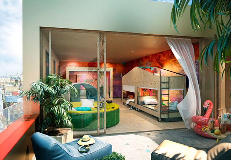 So soll eine Übernachtung im „Together“-Bereich aussehen