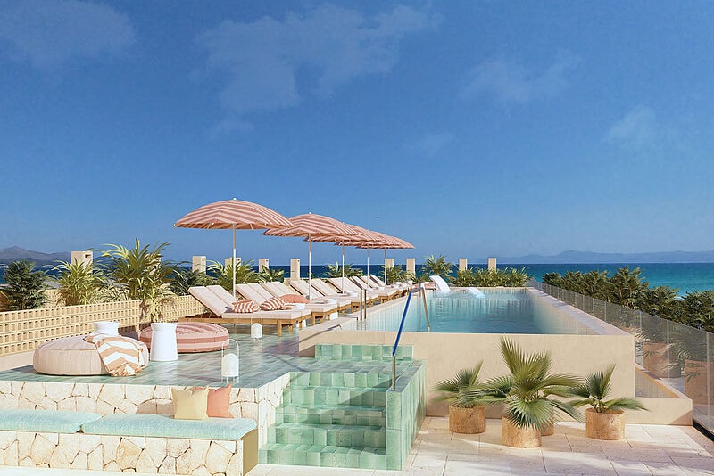 Von der Dachterrasse bietet sich ein wunderbarer Blick aufs Meer