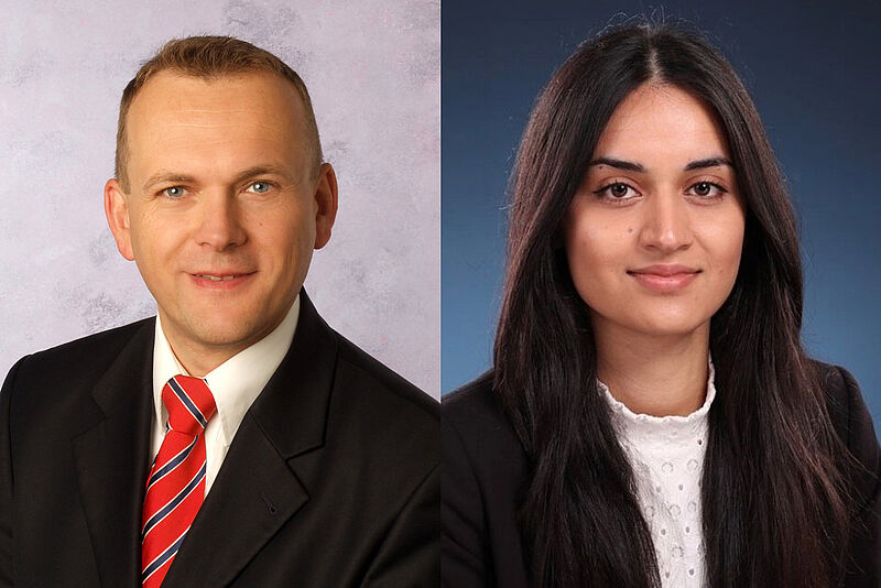 Neu bei Air Astana: der frühere SAA-Manager Gallus Haidle und Melanie Bremer