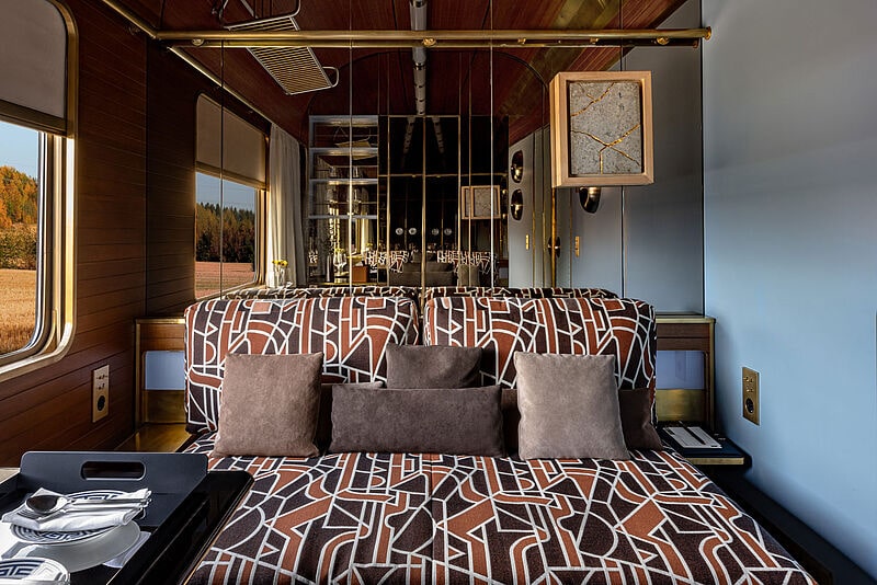 Eine Deluxe-Kabine im neuen Zug La Dolce Vita Orient Express