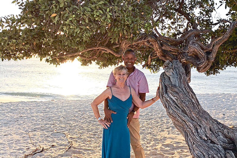 Rita Morozow und ihr Ehemann Rensley Zijlstra, ein gebürtiger Arubaner