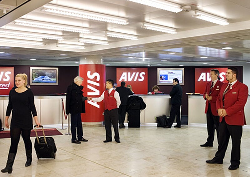 Die neue Avis-Station im Mietwagenzentrum des Frankfurter Flughafens