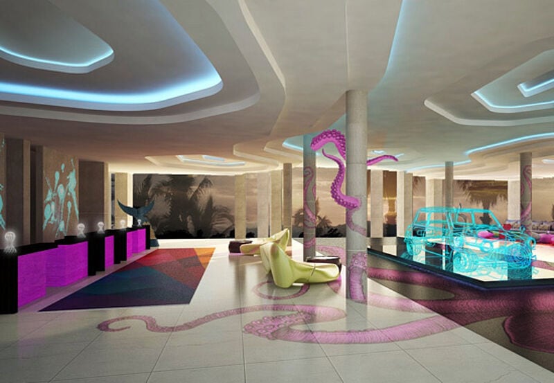Blick in die Lobby des Dhawa Caya Santa Maria