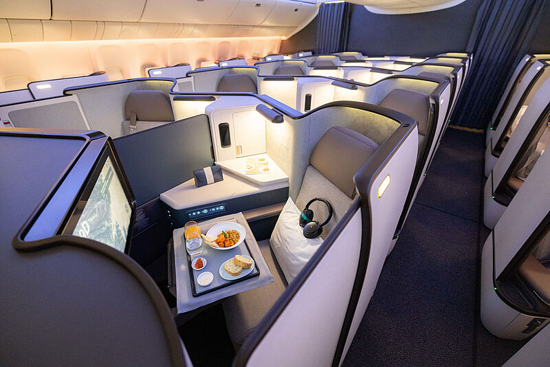 Business Class „Aria Suite“ der Airline Cathay Pacific