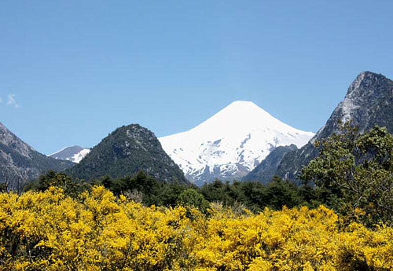 Blick auf den Villarica-Vulkan.
