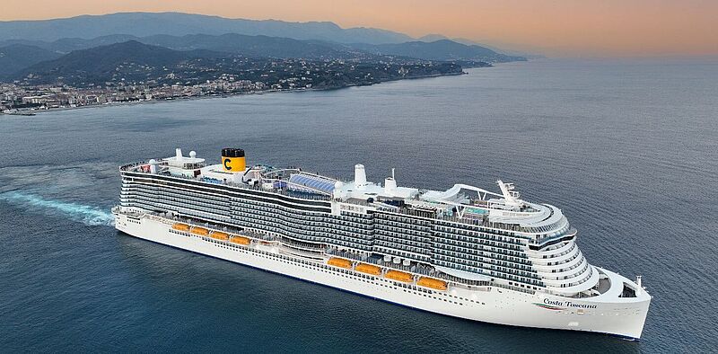 Mit der Costa Toscana stellt die Reederei ihr zwölftes Kreuzfahrtschiff in Dienst
