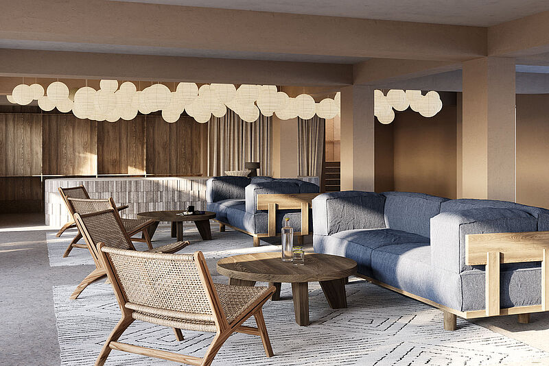 Bei der Inneneinrichtung wurden laut DER Touristik hochwertige, landestypische Naturmaterialien verwendet, wie hier in der Lobby