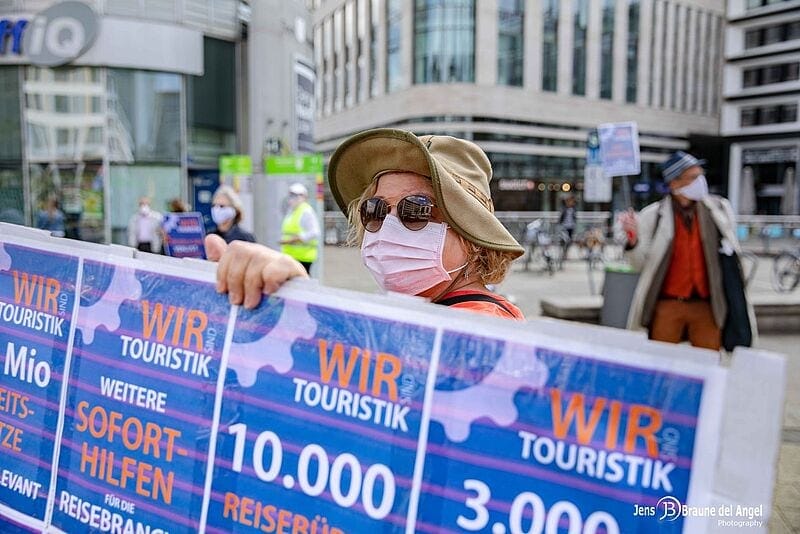 In Frankfurt wurde auf der zentralen Hauptwache demonstriert
