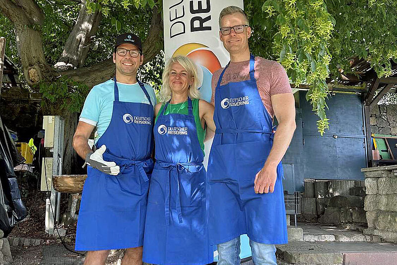 Experten unter sich: Das Team hinter Grill und Zapfhahn waren (von links) Michael Riebel, Jana Petzold und Andreas Quenstedt